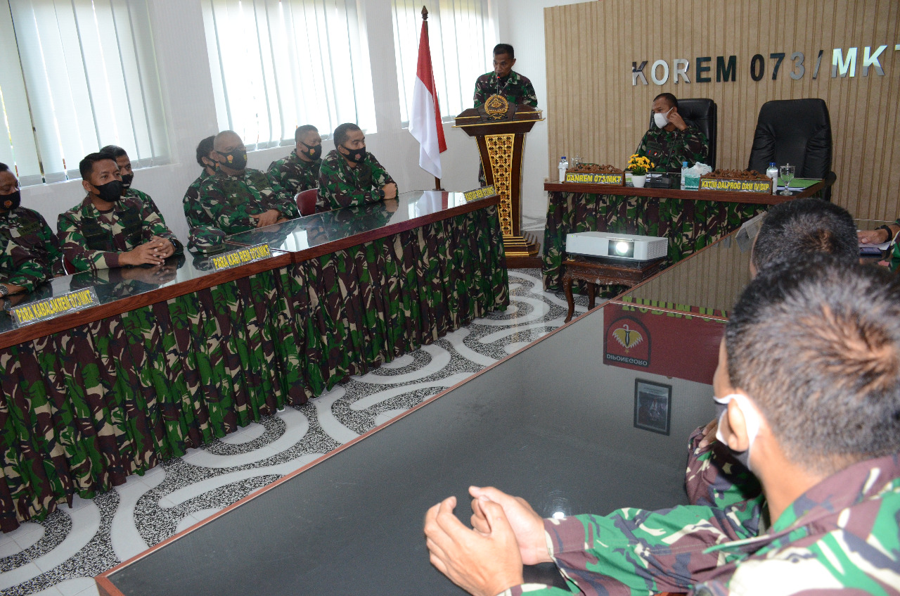 Korem 073/MKT Laksanakan Kegiatan Pengendalian Program Kerja dan Anggaran Tahun 2021